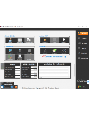 Logiciel Restauration et livraison